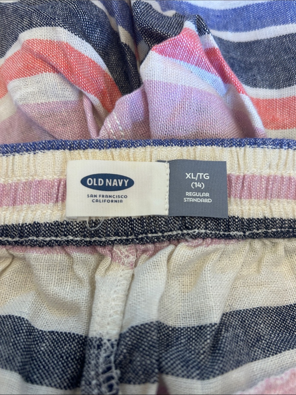 Old Navy Kids Striped Mid-Length Drawstring Shorts - Multicolor Size XL NWT - Picture 6 of 7